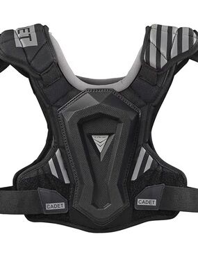 Cadet Protective Chest Protector Vest - Black & Gray Lacrosse
